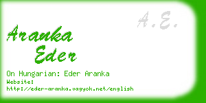 aranka eder business card